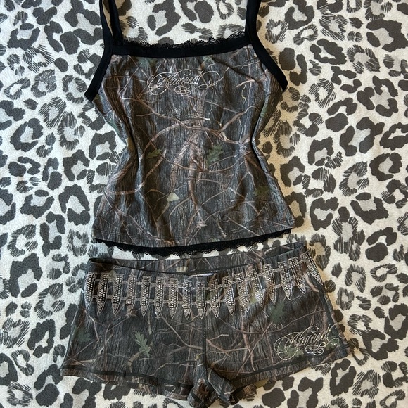 Named Collective Camo Rhinestone Bullet Short Set - Picture 2 of 5